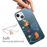 iPhone 13 Plastic Christmas Case - Christmas Birds - Transparent