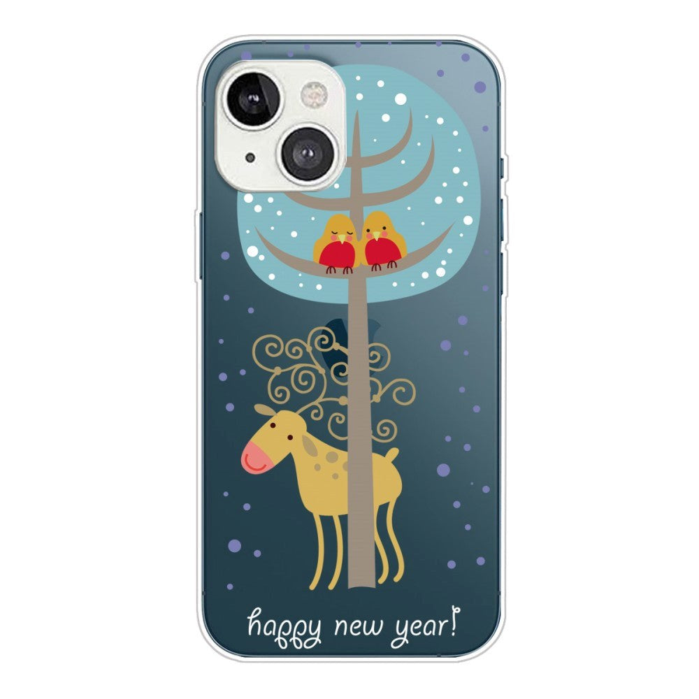 iPhone 13 Plastic Christmas Case - Happy New Year - Transparent