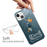 iPhone 13 Plastic Christmas Case - Scatting - Transparent