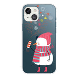 iPhone 13 Plastic Christmas Case - Festive Snowman - Transparent