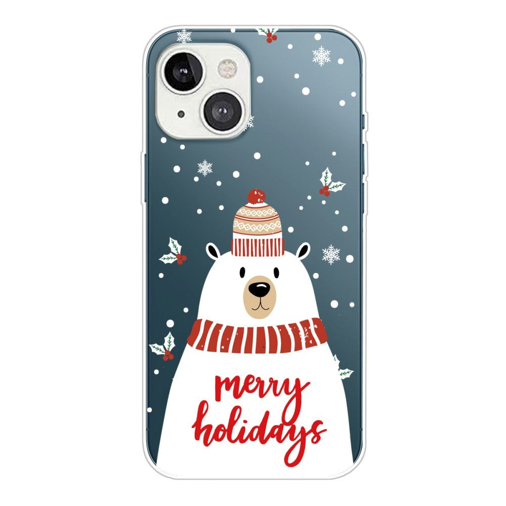 iPhone 13 Mini Flexible Plastic Christmas Case - Merry Christmas - Polar Bear