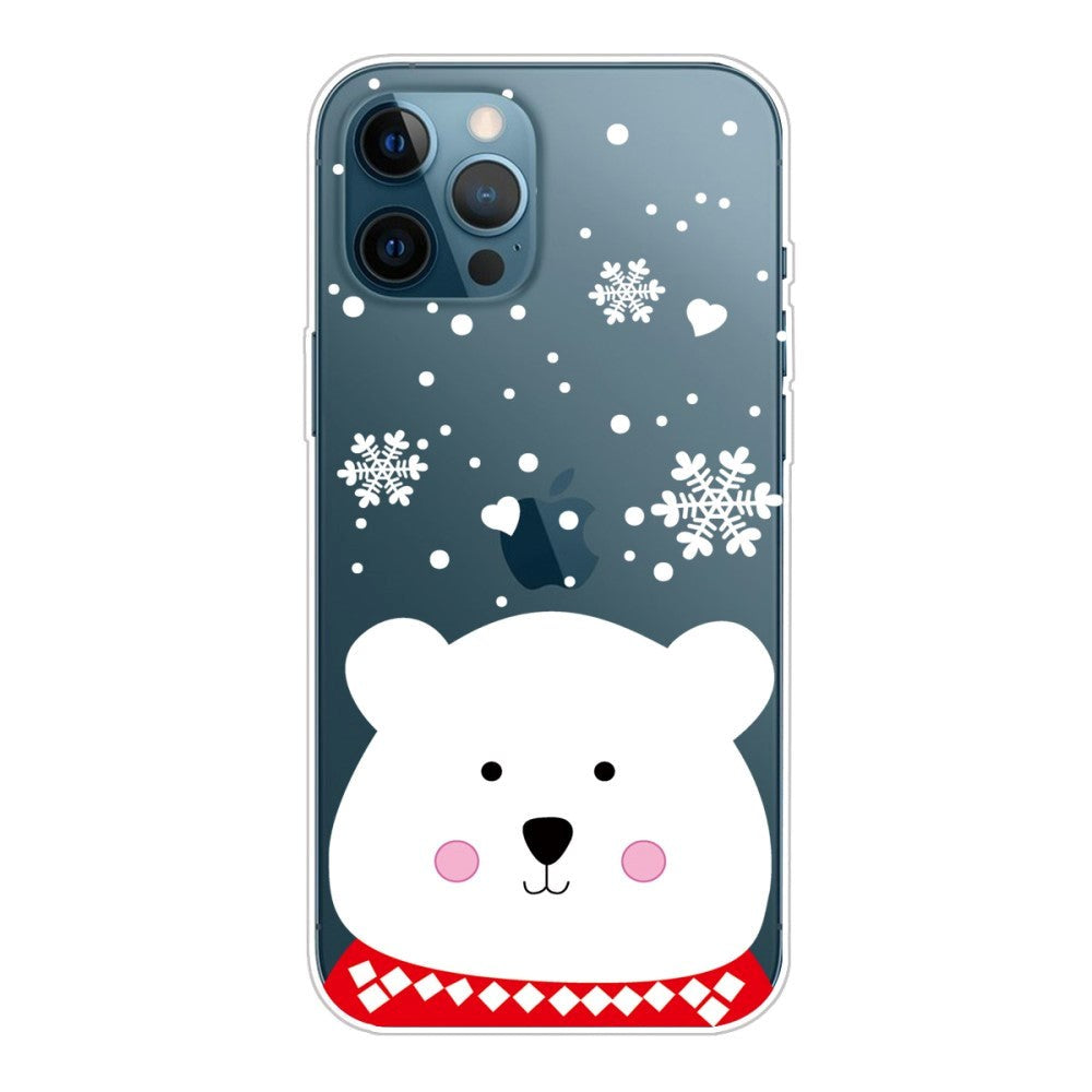 iPhone 13 Pro Max Flexible Plastic Christmas Case - Polar Bear