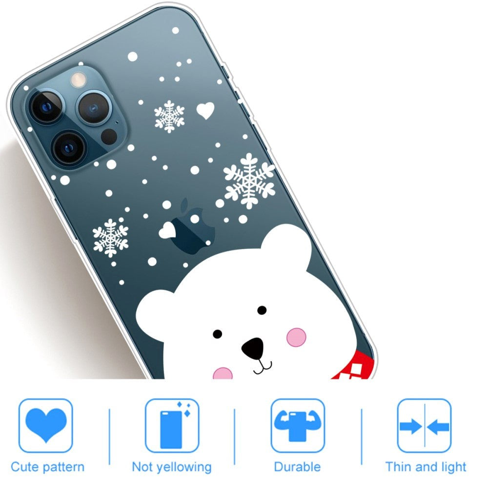 iPhone 13 Pro Flexible Plastic Christmas Case - Merry Christmas - Cute Polar Bear