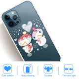 iPhone 13 Pro Flexible Plastic Christmas Case - Merry Christmas - Snowman Couple