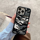 iPhone 13 Pro Flexible Silicone Case - Camouflage - Grey