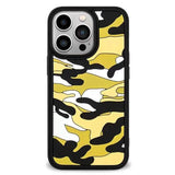 iPhone 13 Pro Flexible Silicone Case - Camouflage - Yellow