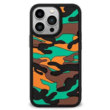 iPhone 13 Pro Flexible Silicone Case - Camouflage - Orange