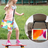 iPad 10.2" (2021/ 2020 / 2019) Kids Case - Butterfly Kickstand Case - Rainbow V1