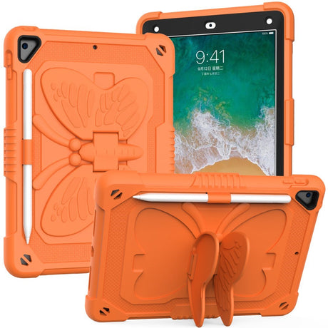 iPad (2018) / iPad (2017) / iPad Air 2 Kids Case - Butterfly Kickstand Case - Orange