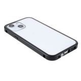 iPhone 13 Mini Magnetic Case w. Glass Back and Front - Black