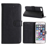 iPhone SE (2022 / 2020) / 8 / 7 Wallet Leather Case Black