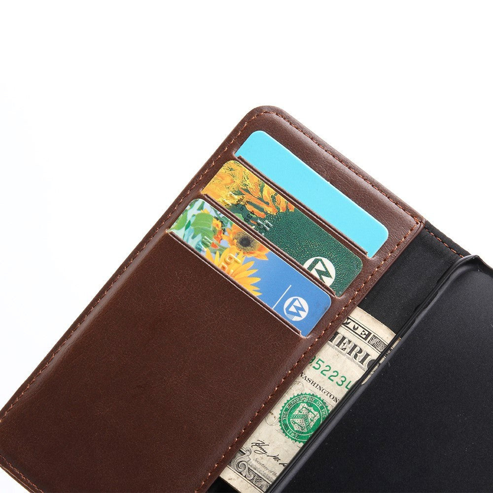 iPhone SE (2022 / 2020) / 8 / 7 Wallet Leather Case Dark Brown