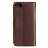 iPhone SE (2022 / 2020) / 8 / 7 Wallet Leather Case Dark Brown