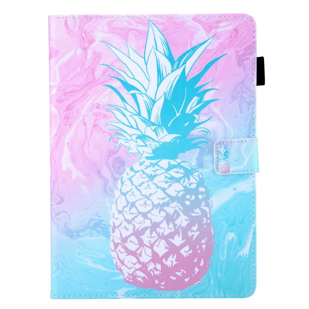 iPad Mini (2021) - Leather Wallet Case & Print - Blue Pineapple