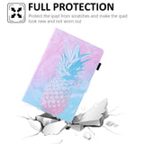 iPad Mini (2021) - Leather Wallet Case & Print - Blue Pineapple