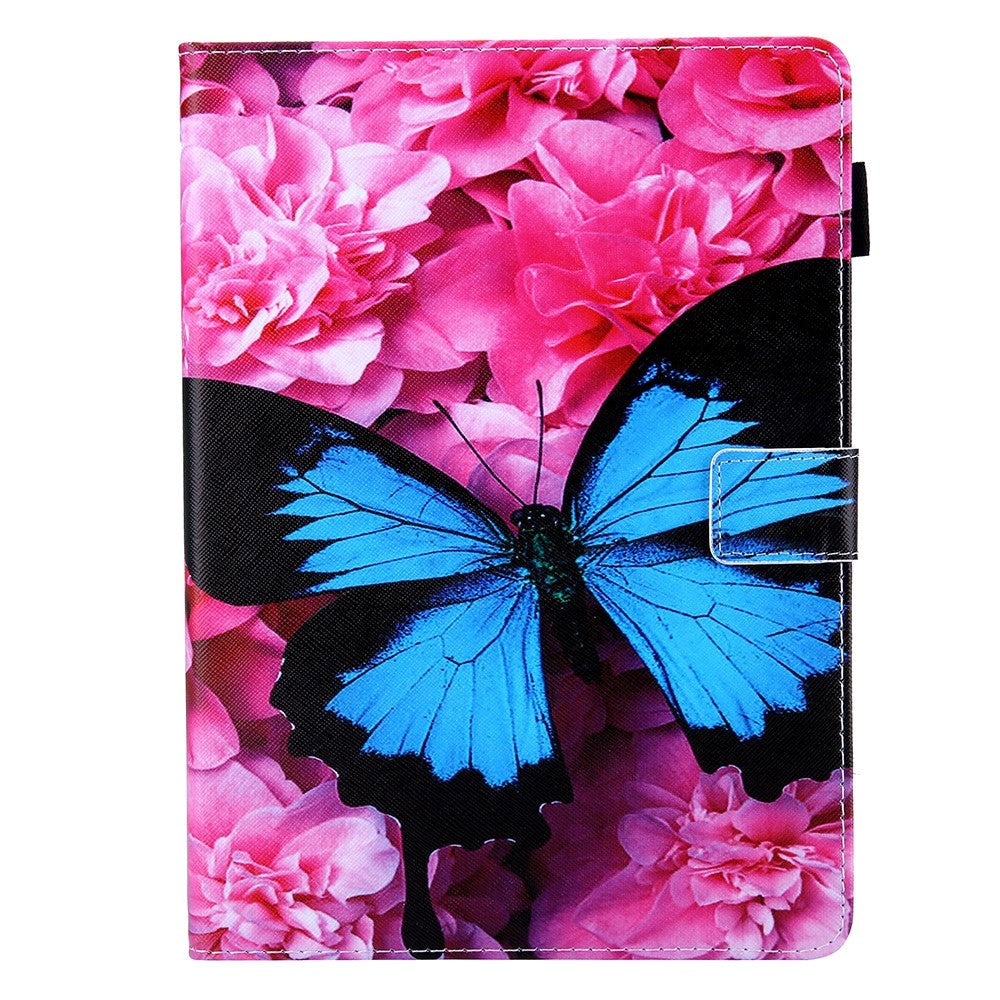 iPad Mini (2021) - Leather Wallet Case & Print - Blue Butterfly