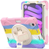 iPad Mini (2021) Hard Case for Kids w. 360⁰ Stand & Handle - Rainbow V2