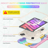 iPad Mini (2021) Hard Case for Kids w. 360⁰ Stand & Handle - Rainbow V2