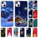 iPhone 13 Flexible Plastic Christmas Case - Santa Claus with Reindeer