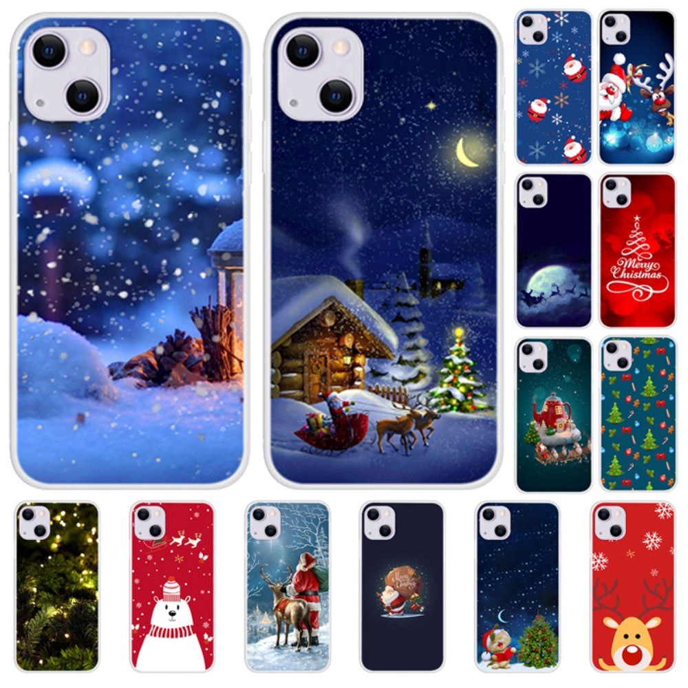 iPhone 13 Flexible Plastic Christmas Case - Starry Night Sky