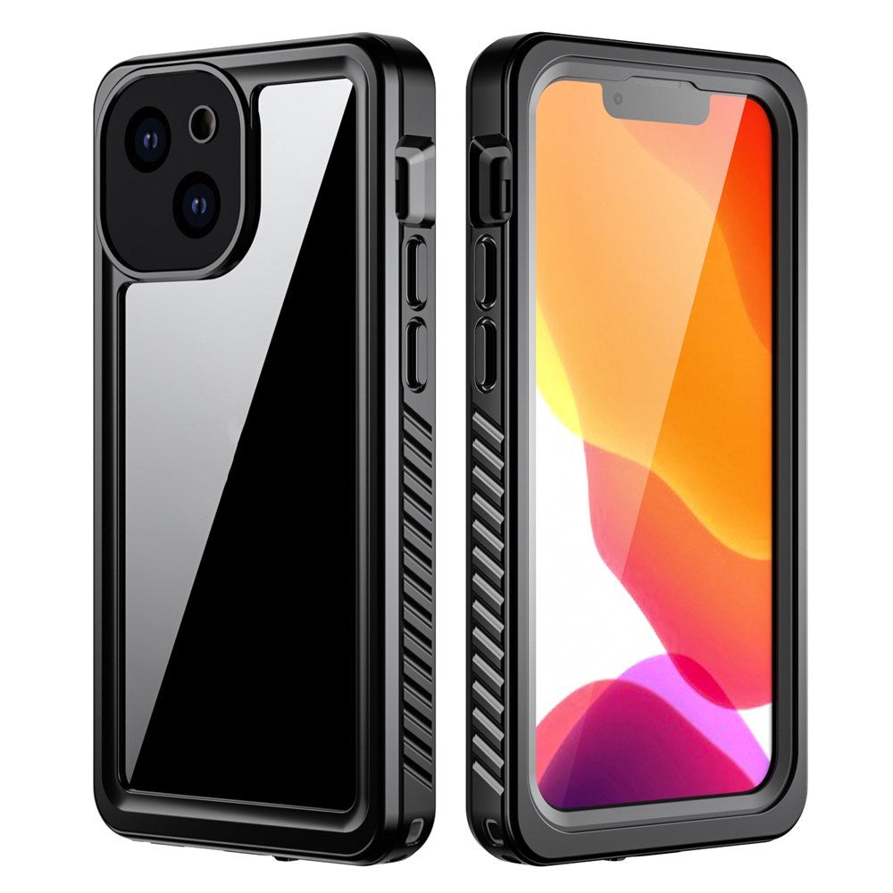 iPhone 13 Mini IP68 Dust & Waterproof Case - Transparent / Black