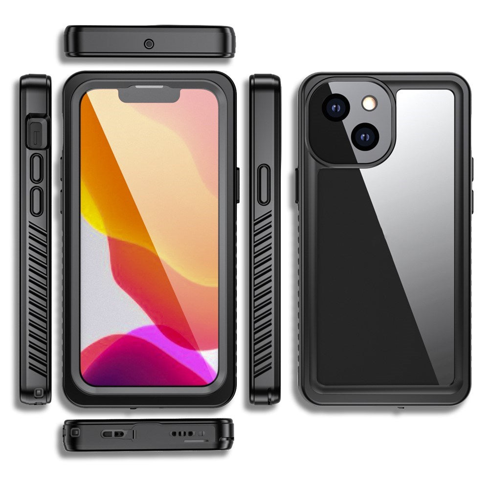 iPhone 13 Mini IP68 Dust & Waterproof Case - Transparent / Black