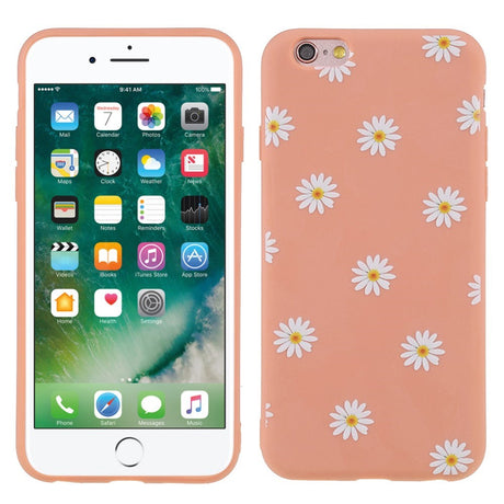 EIDERWOOD iPhone 6 / 6s Flexible Plastic Back Case w. Flowers - Orange