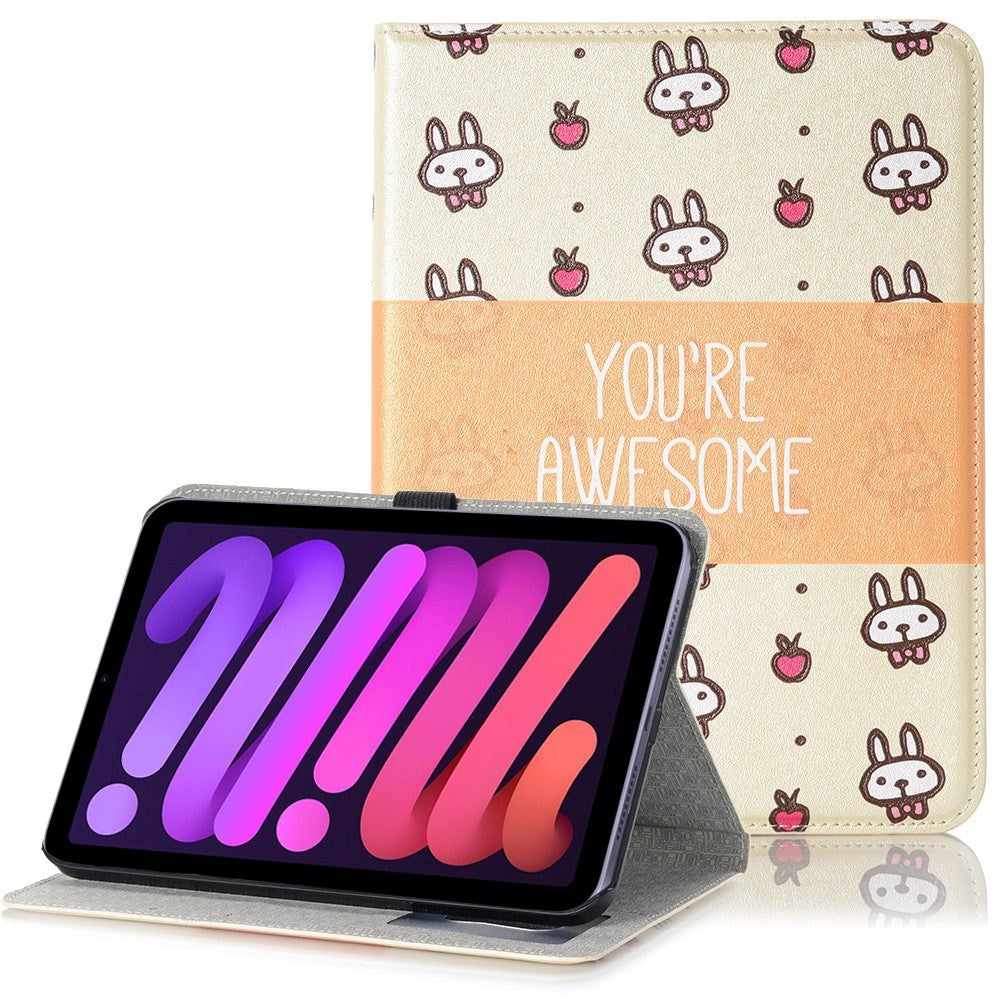 iPad Mini (2021) Case w. Card Holder & Touch Pen Holder - "Awesome"