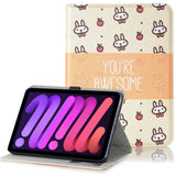 iPad Mini (2021) Case w. Card Holder & Touch Pen Holder - "Awesome"