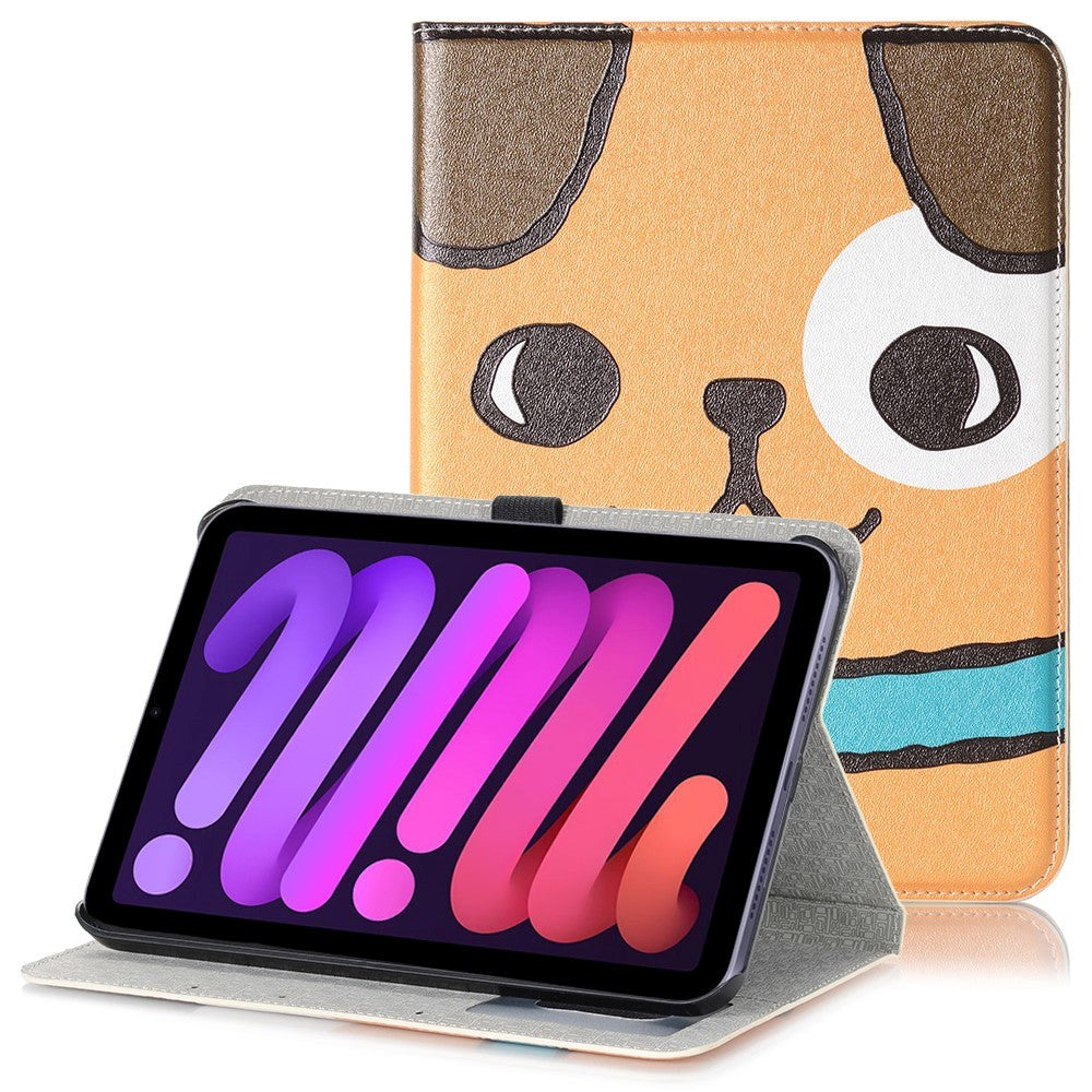 iPad Mini (2021) Case w. Card Holder & Touch Pen Holder - "Dog"