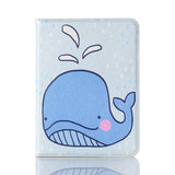 iPad Mini (2024 / 2021) Case w. Card Holder & Touch Pen Holder - "Whale"