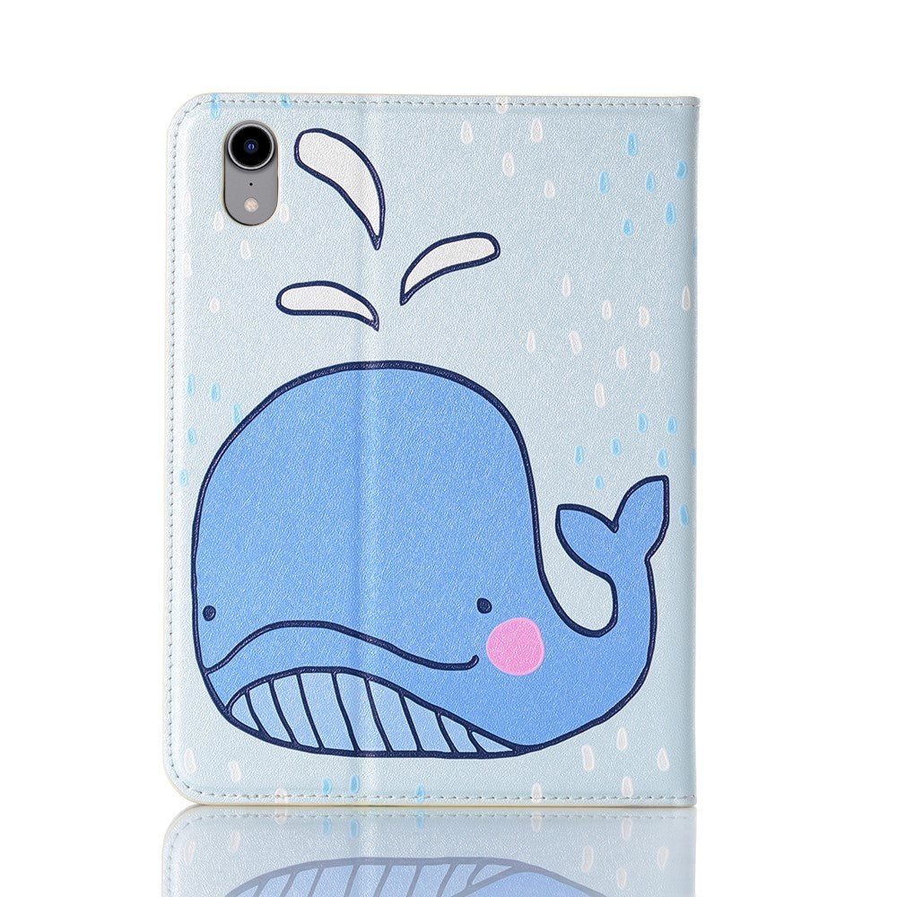 iPad Mini (2024 / 2021) Case w. Card Holder & Touch Pen Holder - "Whale"