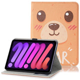 iPad Mini (2021) Case w. Card Holder & Touch Pen Holder - "Bear"