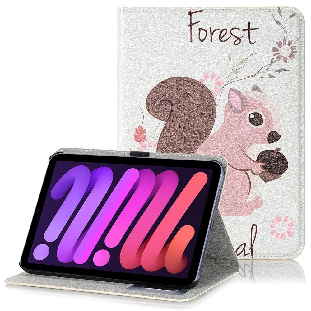 iPad Mini (2021) Case w. Card Holder & Touch Pen Holder - "Squirrel"