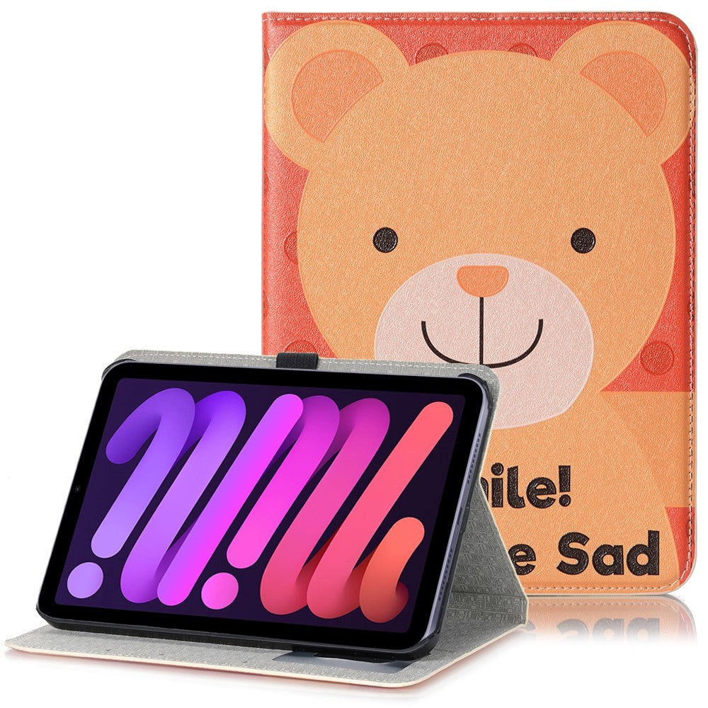 iPad Mini (2021) Case w. Card Holder & Touch Pen Holder - "Teddy"