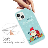 iPhone 13 Flexible Plastic Christmas Case - Merry Christmas - Happy Santa with Gifts