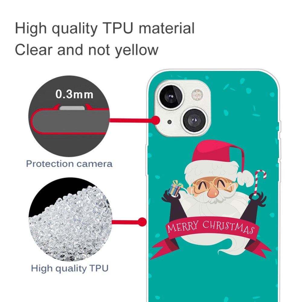 iPhone 13 Flexible Plastic Christmas Case - Merry Christmas - Happy Santa