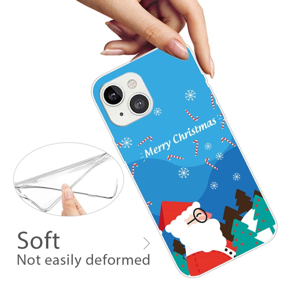 iPhone 13 Flexible Plastic Christmas Case - Merry Christmas - Santa Claus in the Snow