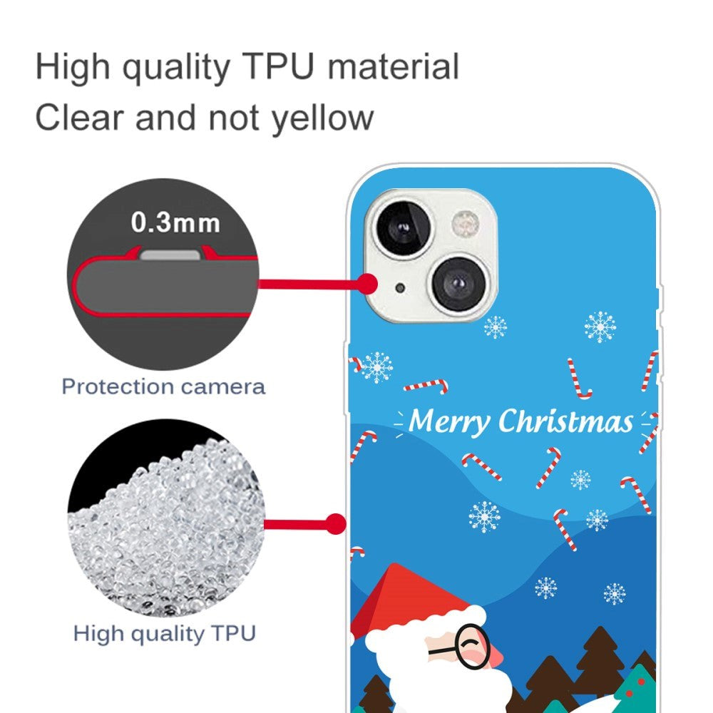 iPhone 13 Flexible Plastic Christmas Case - Merry Christmas - Santa Claus in the Snow