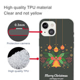 iPhone 13 Flexible Plastic Christmas Case - Merry Christmas - Christmas Wreath & Christmas Bell