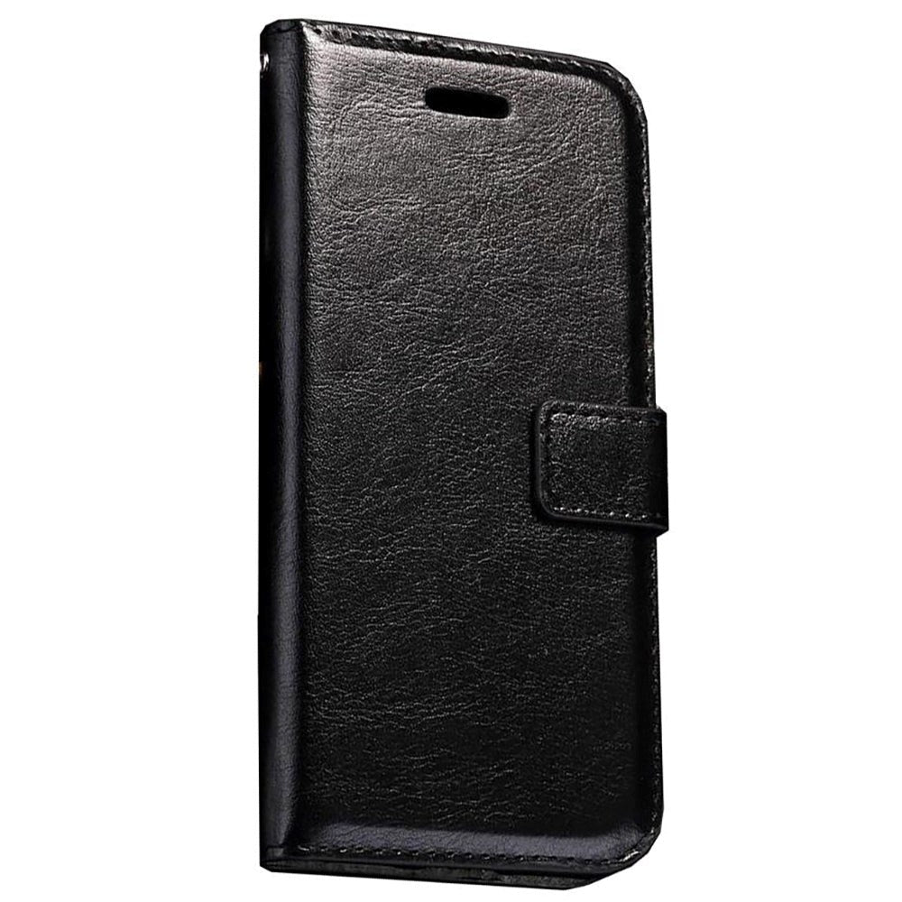 iPhone SE (2022 / 2020) / 8 / 7 Phone Wallet Case Leather Black