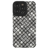 iPhone 13 Pro Flexible Back Case - Woven Design - Grey