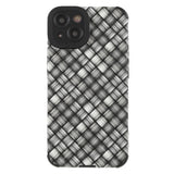 iPhone 13 Flexible Back Case - Woven Design - Grey