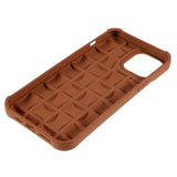 iPhone 13 Pro Grid Texture Silicone Case - Brown