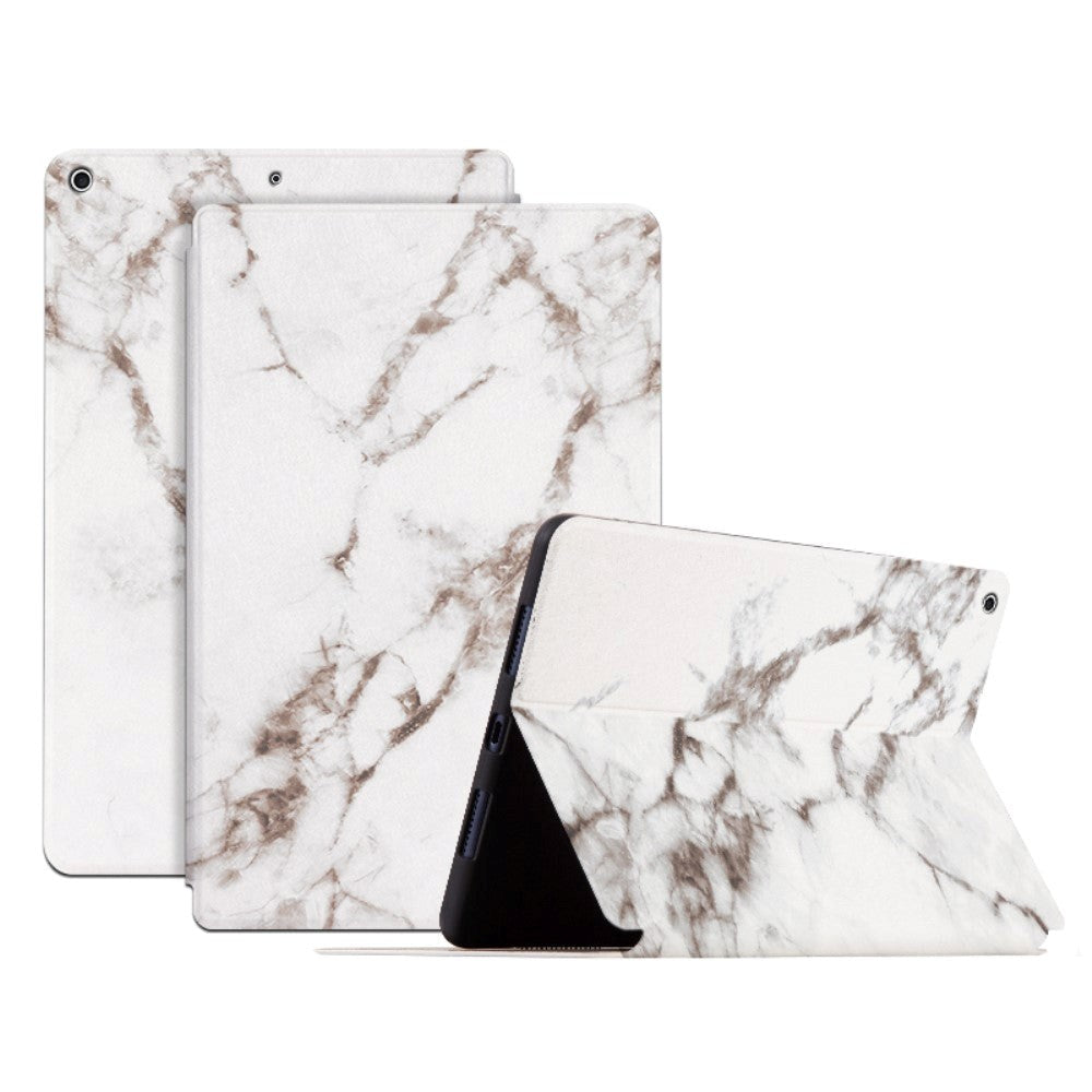 iPad 10.2" (2021 / 2020 / 2019) Tri-Fold Flip Case - Marble - White