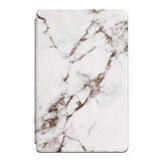 iPad 10.2" (2021 / 2020 / 2019) Tri-Fold Flip Case - Marble - White