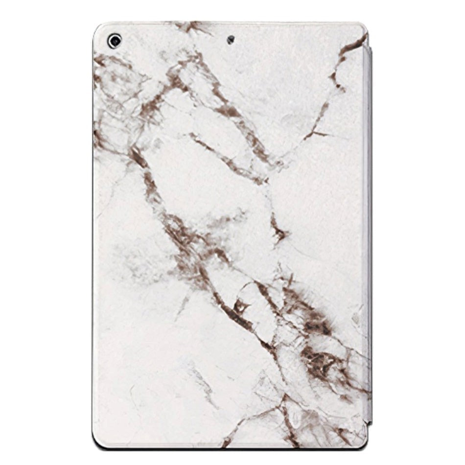 iPad 10.2" (2021 / 2020 / 2019) Tri-Fold Flip Case - Marble - White