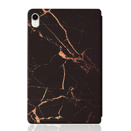 iPad Mini (2021) Tri-Fold Flip Case - Marble - Black