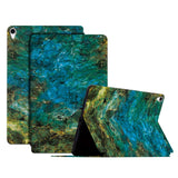 iPad Air (2019) / Pro 10.5" Tri-Fold Flip Case - Marble - Blue / Green