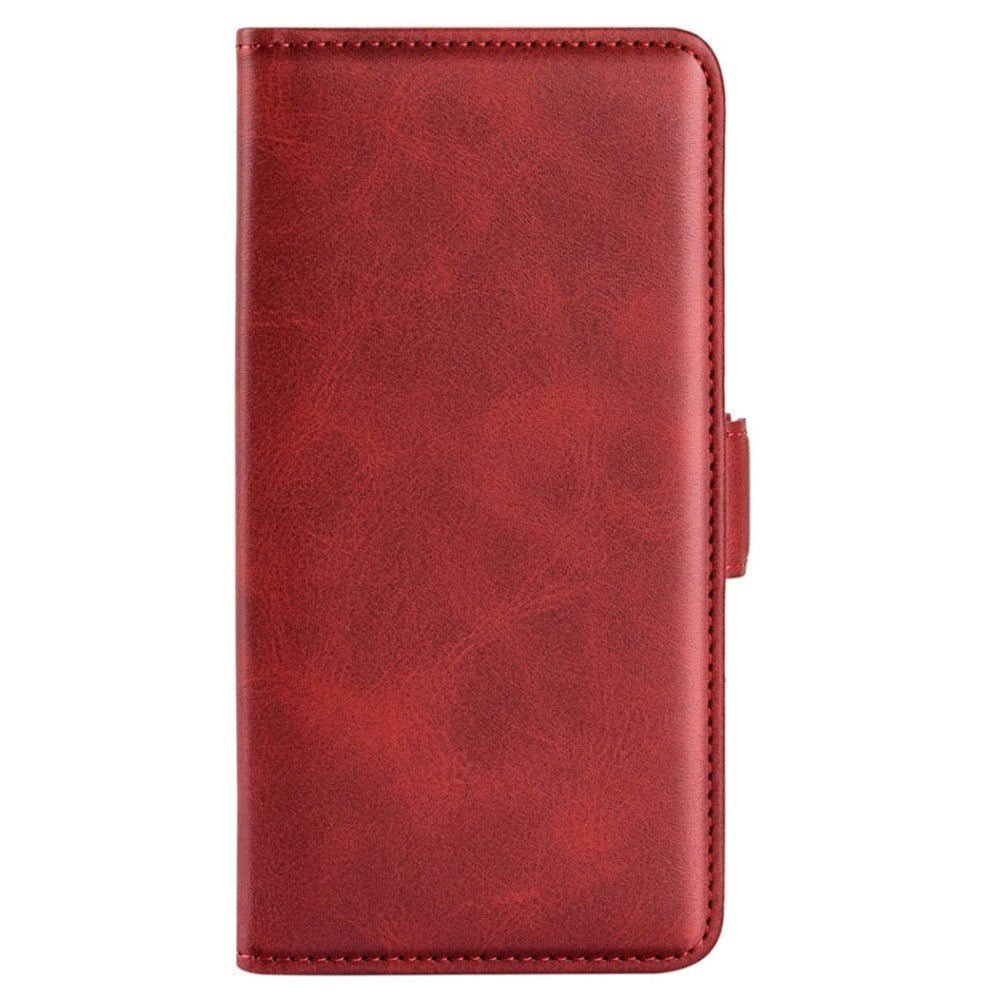 iPhone 14 Pro Leather Wallet Case & Magnetic Lock - Red